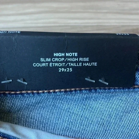 Silver High Note Slim Crop High rise Jeans Indigo Size 29x25 NEW - Picture 7 of 11